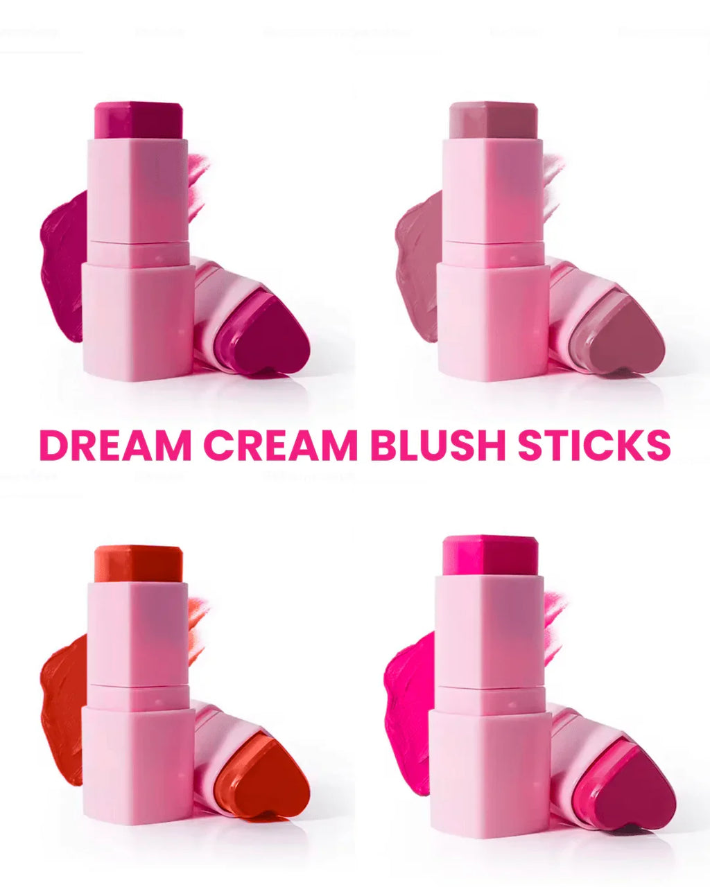 Pack of 4 Dream Cream Blush Stick (COMBO) - Dream Beauty